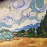 Original Handpainted Van Gogh "Cypress Trees" Reproduction  Oil on Canvas Image 3