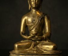 Amitabha  Buddha - Gilt Bronze,Signed