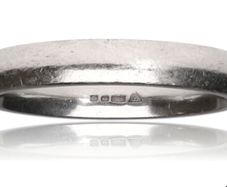 Gents heavy platinum band ring