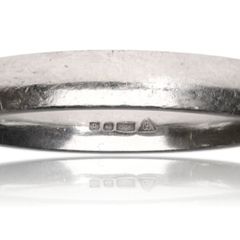 Gents heavy platinum band ring