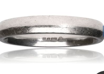Gents heavy platinum band ring
