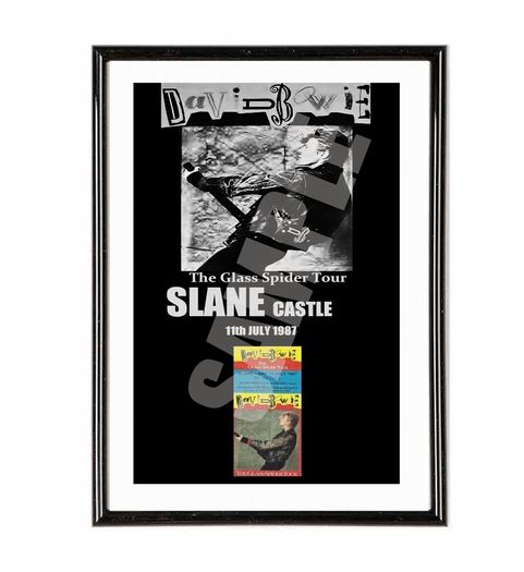 David Bowie Slane Castle 1987 With Ticket Framed Poster