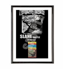 David Bowie Slane Castle 1987 With Ticket Framed Poster