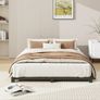 Metal Bed 135x190 cm, Double Size Heavy Duty Metal Platform Bed Frame with Steel Slat Support, No Box Spring Needed,Easy Assembly, Noise Free, Black Image 4