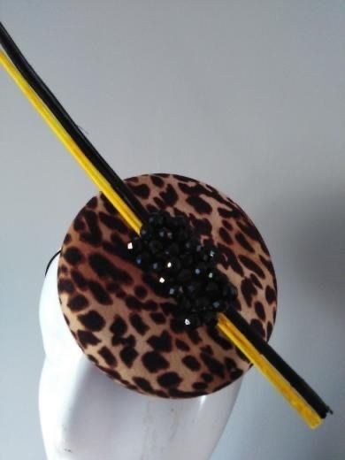 leopard fascinator
