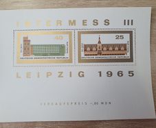 East Germany 1965 Souvenir Sheet No. 24 "Intermess III Leipzig 1965", mint/MNH - free standard postage