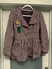 Fornarina Coat / Jacket houndstooth pattern. Size M