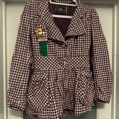 Fornarina Coat / Jacket houndstooth pattern. Size M