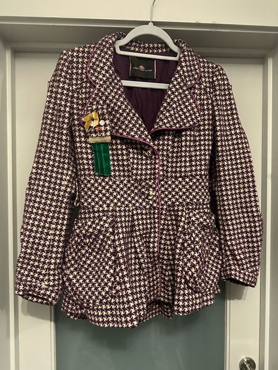 Fornarina Coat / Jacket houndstooth pattern. Size M