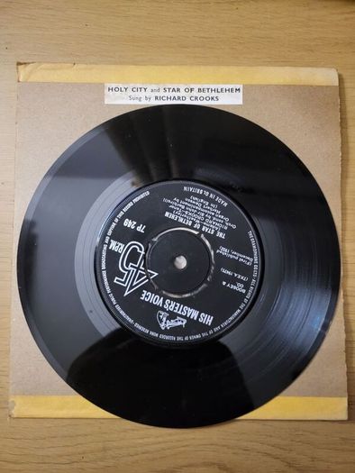 Richard Crooks The Holy City Star Of Bethlehem 7 inch Single HMV 7P 249