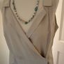 Max Mara Silk Nude Wrap Dress - Size 14 Image 2