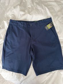 Men's navy golf shorts