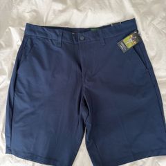 Men's navy golf shorts