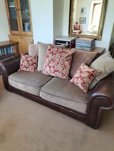 Pair of Couches + Cushions Set