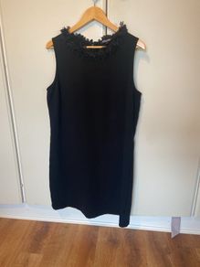 Black dress with colar detail