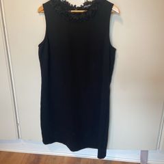 Black dress with colar detail