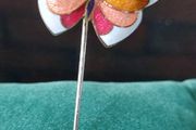 Cloisonne Enamel Butterfly Hat Pin/Brooch