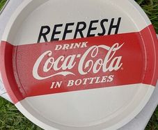 Coca Cola,advertising metal drinks tray ,,nice condition, buyer collects or pays postage thank you, sold as seen ,see pictures for condition