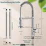 Kitchen Tap High-Pressure Chrome Kitchen Faucet with Pull-Out Sprayer Image 2