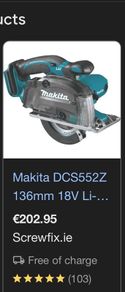 Makita dcs552z mint condition