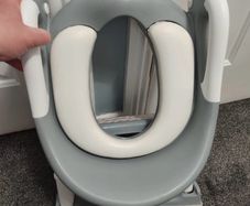 Toddler Toilet Seat Potty Training, Toilet Seat with Soft Cushion Handle and Foldable