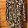 dress River Island long sleeve wrap effect off white and black dots pattern size 38 Image 3