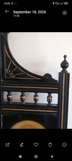 1886 Victorian Aesthetic Movement Ebonised & Gilt Overmantel Mirror