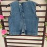 top Bnwt Ivy denim open back top size 36 Image 7