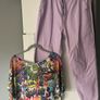 lilac trousers and matching top set co ord size M/L Image 2