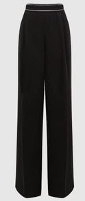 RRP 220 NEW WITH TAGS Reiss Abigail Wide Leg Trousers Sz16r Black RRP 220