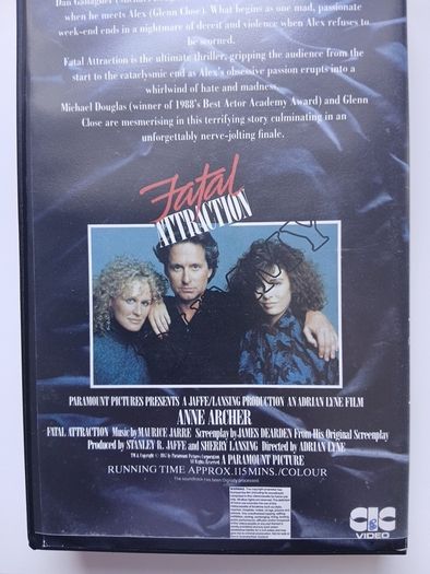 Fatal Attraction VHS Film Timecoded Copy.