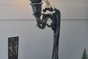 Floral Art Nouveau Table Lamp Glamorous Table Lamp Art Nouveau Woman Sculpture Vintage