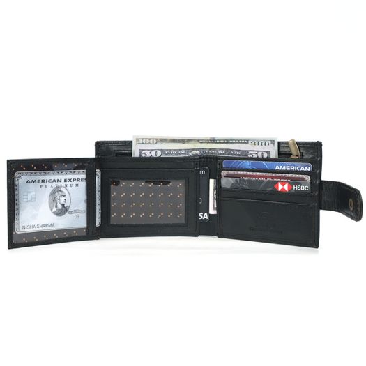 Leather RFID Wallet Slim Trifold Handmade Wallet Minimalist Card Holder