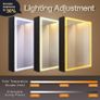 50 x 70 cm LED Lighted Bathroom Medicine Cabinet with Mirror, Defogger, Dimmer, 3 Color Light Makeup Mirror, Easy to Install, Wall Mounted Mirror Medicine Cabinet Image 7