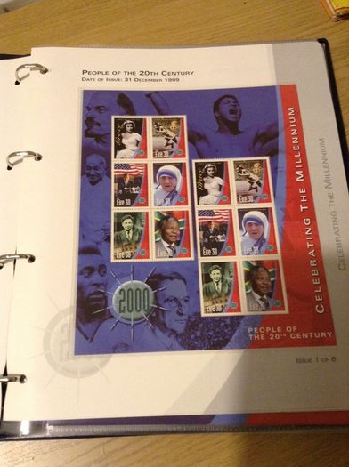 An Post Millennium 2000 complete collection in Millennium Album binder