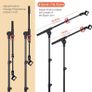 Tripod Boom Sheet Microphone Stand Metal Portable with Carrying Bag, for Performance Singing Speech Wedding Stage and Outdoor (FREE POSTAGE) Image 6
