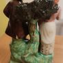 Vintage Staffordshire Style Reproduction Traveling Musicians Ceramic Statue Bears Image 4