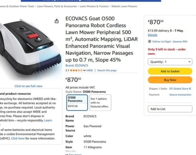 ECOVAC Goat 500 Robotic Lawnmower