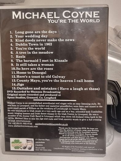 Michael Coyne. You're the World. DVD