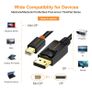 Cabletime 2M Mini DisplayPort to DisplayPort v1.2 Male (4K@60Hz) (Video-Audio) (Gold-Plated) Cable (Brand New/Warranty) Image 3