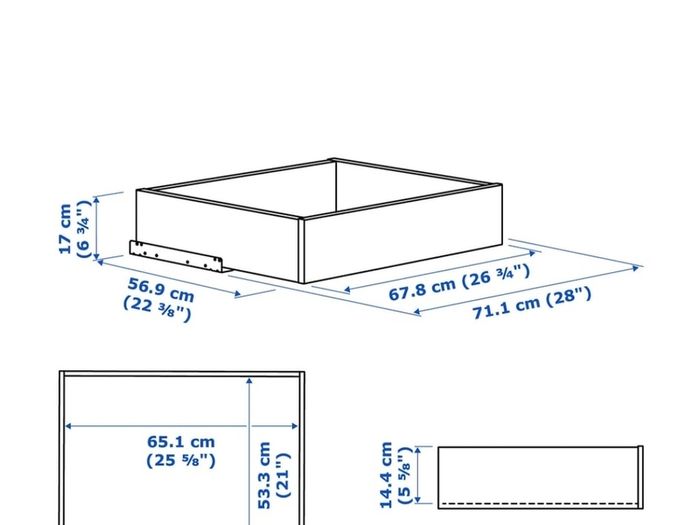 3 Ikea Komplement Drawers