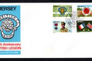 1971 Jersey 50th Anniversary of Royal British Legion Commemorative Stamps First Day Cover (FDC)