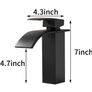 Waterfall Bathroom Taps, Bathroom Sink Monoblock Mixer Faucet Chrome(UK Standard) Basin Cold & Hot Water Chrome Plated Brass Image 2