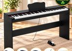 88 Key Digital Piano with Stand and Speakers  Semi Weighted Electric Keyboard for Beginners Black