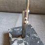 Vintage Desktop Danish Denmark Flag On Marble Base Rare V Cut Image 5