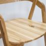Nordic Oak Embrace Bar Stool with Curved Backrest and Armrests Image 5