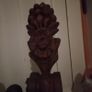 Antique Architectural Carved Wood Wall Sconce Image 5