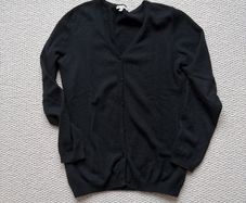 100% cashmere casual fit black cardigan size 10/12