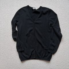 100% cashmere casual fit black cardigan size 10/12