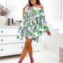 Floral Dress, Green And Purple Image 8